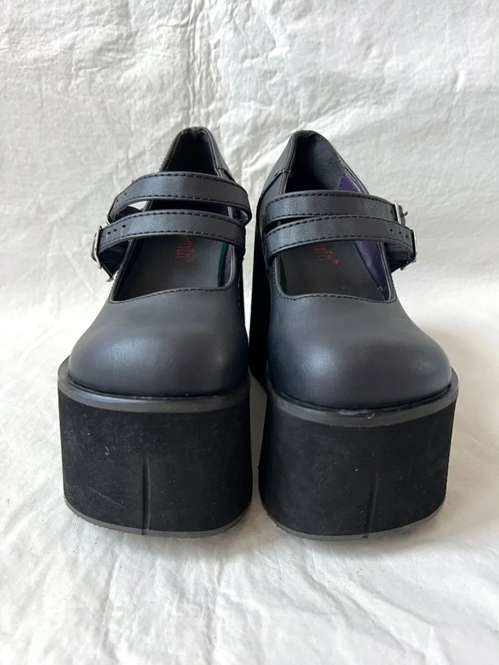 Demonia shoes Kera-08 platform Mary Jane womens 5 black vegan leather high heels